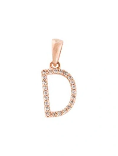 Pre-owned Pendant 14k Diamond Initial 'm'  In Multi