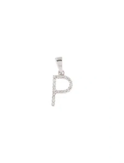 Pre-owned Pendant 14k Diamond Initial 'p'  In Multi