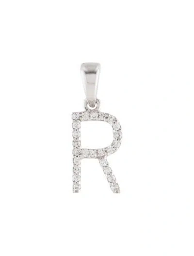 Pre-owned Pendant 14k Diamond Initial 'r'  In Multi
