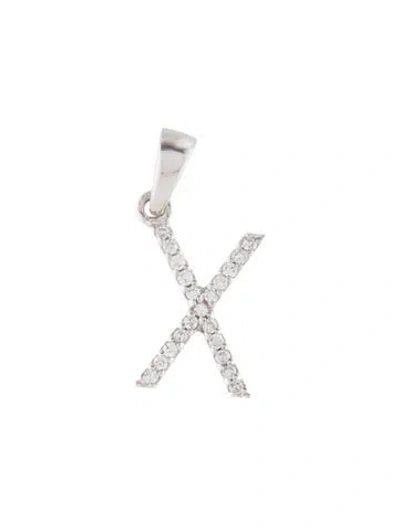 Pre-owned Pendant 14k Diamond Initial 'x'  In Multi