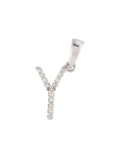Pre-owned Pendant 14k Diamond Initial 'y'  In Multi