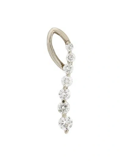 Pre-owned Pendant 14k Diamond Journey Drop  In Multi