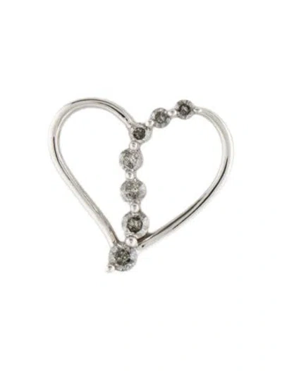 Pre-owned Pendant 14k Diamond Journey Heart  In Multi