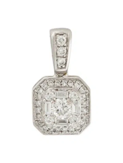 Pre-owned Pendant 14k Diamond Mosaic , .5" In Multi