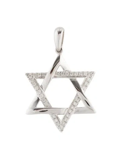 Pre-owned Pendant 14k Diamond Of Star David  In Multi
