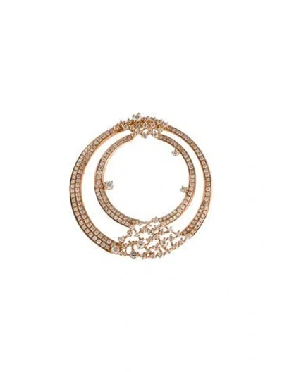 Pre-owned Pendant 14k Diamond Open Circle  In Multi