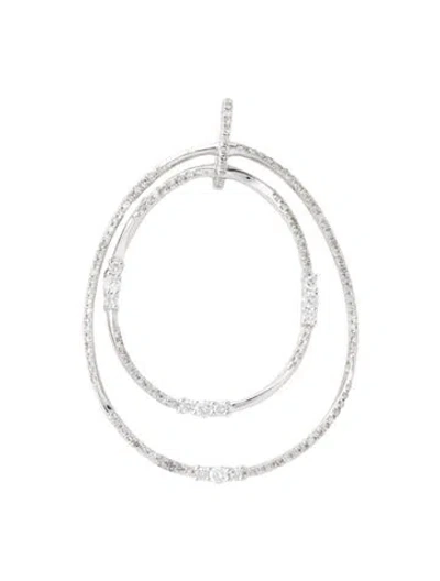 Pre-owned Pendant 14k Diamond Oval In Multi