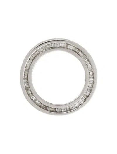 Pre-owned Pendant 14k Diamond Pavé Circle In Multi