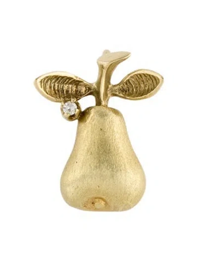 Pre-owned Pendant 14k Diamond Pear , 0.75" In Multi