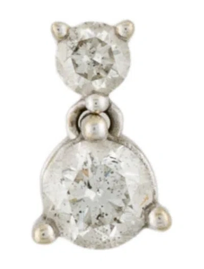 Pre-owned Pendant 14k Diamond , 0.25" In Multi