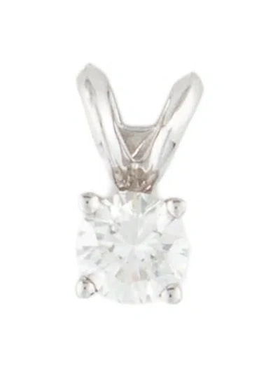 Pre-owned Pendant 14k Diamond , 0.25" In Multi