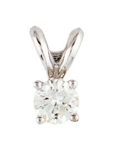 Pre-owned Pendant 14k Diamond , 0.25" In Multi