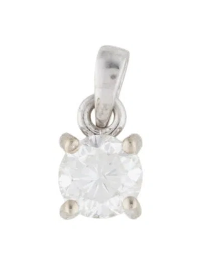 Pre-owned Pendant 14k Diamond , 0.25" In Multi