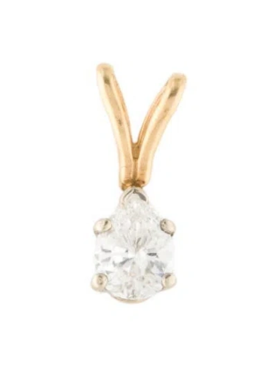 Pre-owned Pendant 14k Diamond , 0.5" In Multi