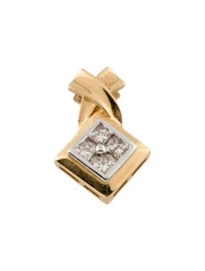 Pre-owned Pendant 14k Diamond , 0.5" In Multi