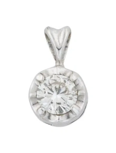 Pre-owned Pendant 14k Diamond , 0.5" In Multi