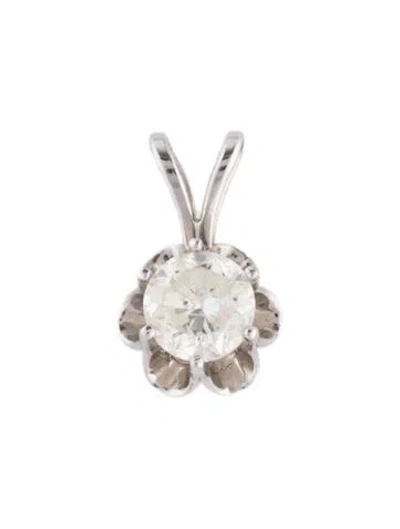 Pre-owned Pendant 14k Diamond , 0.5" In Multi