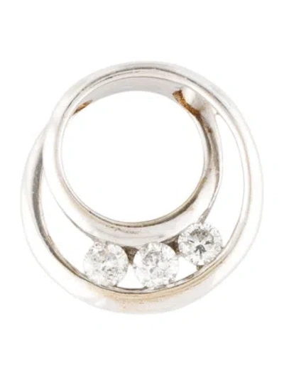 Pre-owned Pendant 14k Diamond , 0.5" In Multi