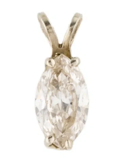 Pre-owned Pendant 14k Diamond , 0.5" In Multi