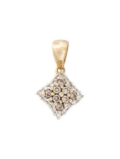 Pre-owned Pendant 14k Diamond , 0.75" In Multi