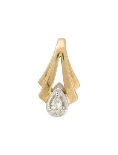 Pre-owned Pendant 14k Diamond , 0.75" In Multi