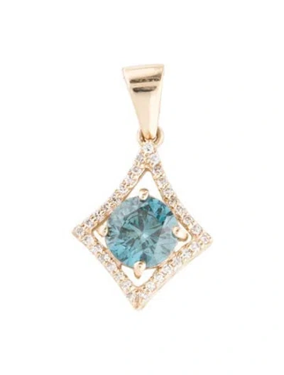 Pre-owned Pendant 14k Diamond , 0.75" In Multi