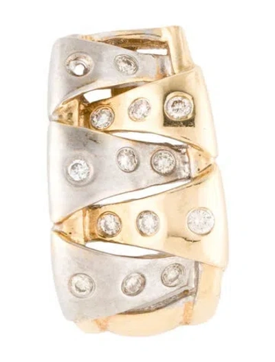 Pre-owned Pendant 14k Diamond , 0.75" In Multi