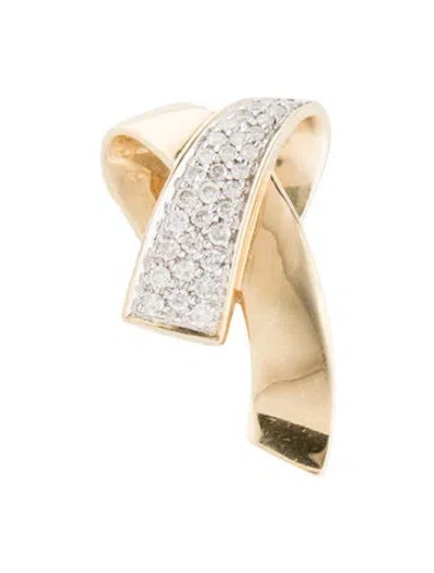 Pre-owned Pendant 14k Diamond , 1.25" In Multi