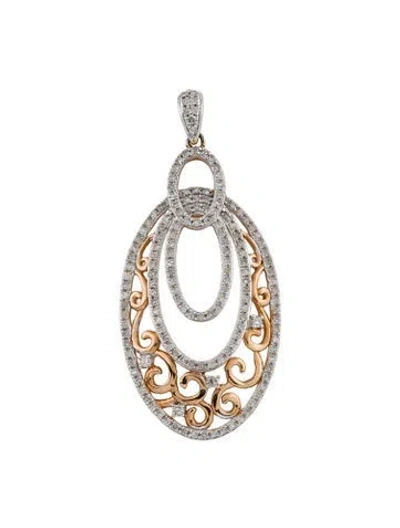 Pre-owned Pendant 14k Diamond , 1.75" In Multi