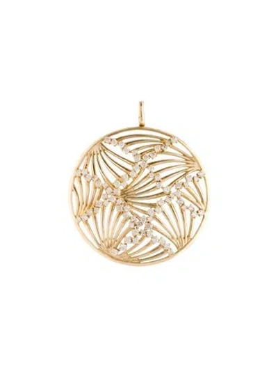 Pre-owned Pendant 14k Diamond , 2" In Multi
