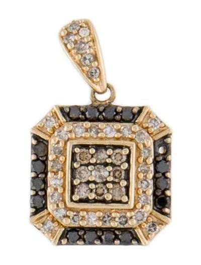Pre-owned Pendant 14k Diamond  In Multi