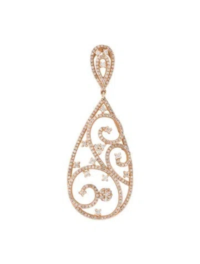 Pre-owned Pendant 14k Diamond  In Multi