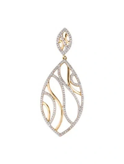 Pre-owned Pendant 14k Diamond  In Multi