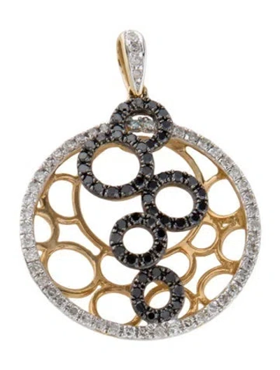 Pre-owned Pendant 14k Diamond  In Multi