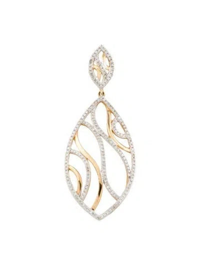 Pre-owned Pendant 14k Diamond  In Multi