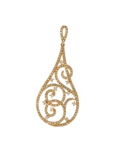 Pre-owned Pendant 14k Diamond  In Multi