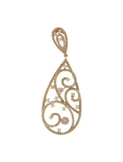 Pre-owned Pendant 14k Diamond  In Multi