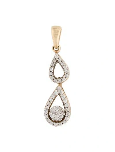 Pre-owned Pendant 14k Diamond  In Multi