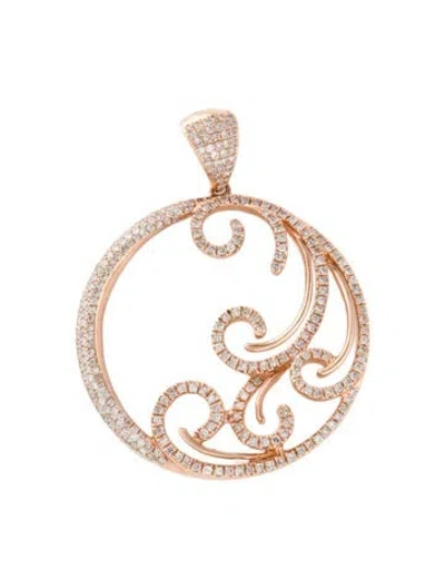 Pre-owned Pendant 14k Diamond  In Multi