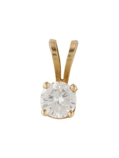 Pre-owned Pendant 14k Diamond  In Multi