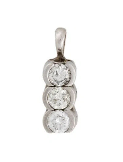 Pre-owned Pendant 14k Diamond  In Multi