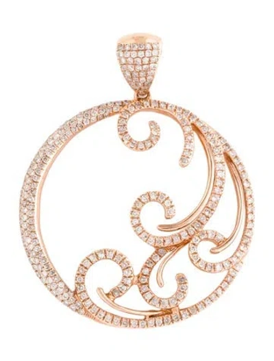 Pre-owned Pendant 14k Diamond  In Multi