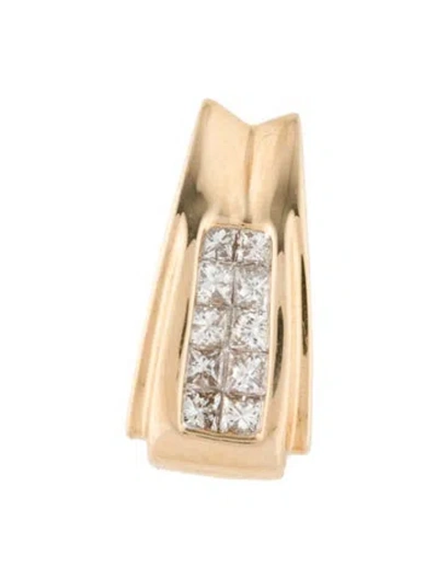 Pre-owned Pendant 14k Diamond  In Multi