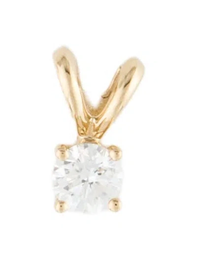 Pre-owned Pendant 14k Diamond  In Multi