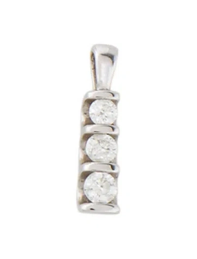 Pre-owned Pendant 14k Diamond  In Multi