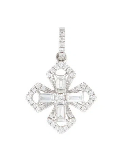 Pre-owned Pendant 14k Diamond  In Multi