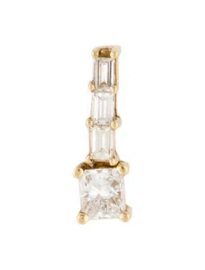 Pre-owned Pendant 14k Diamond  In Multi