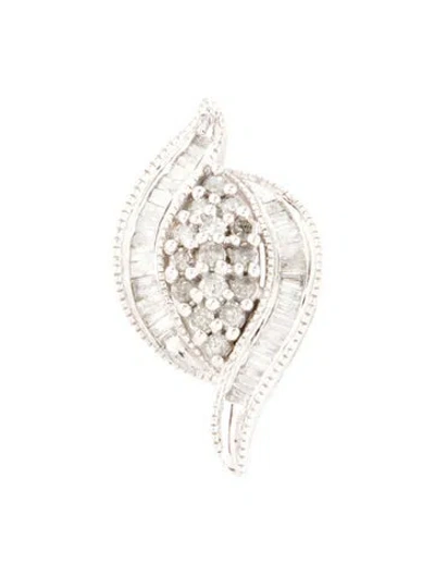 Pre-owned Pendant 14k Diamond  In Multi
