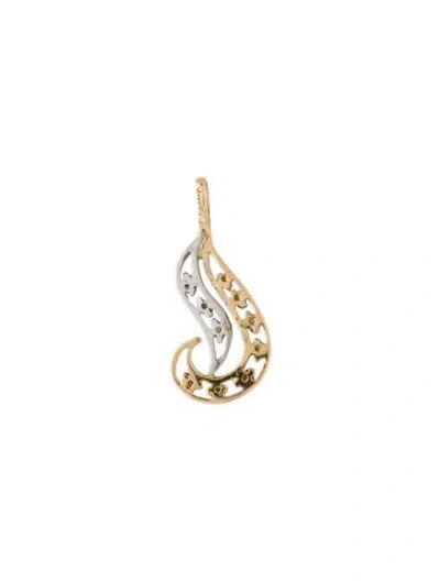Pre-owned Pendant 14k Diamond  In Multi