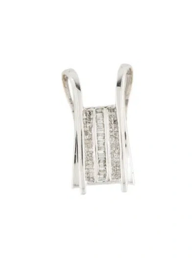 Pre-owned Pendant 14k Diamond  In Multi